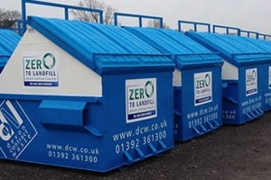 Devon Contract Waste blue waste bin containers