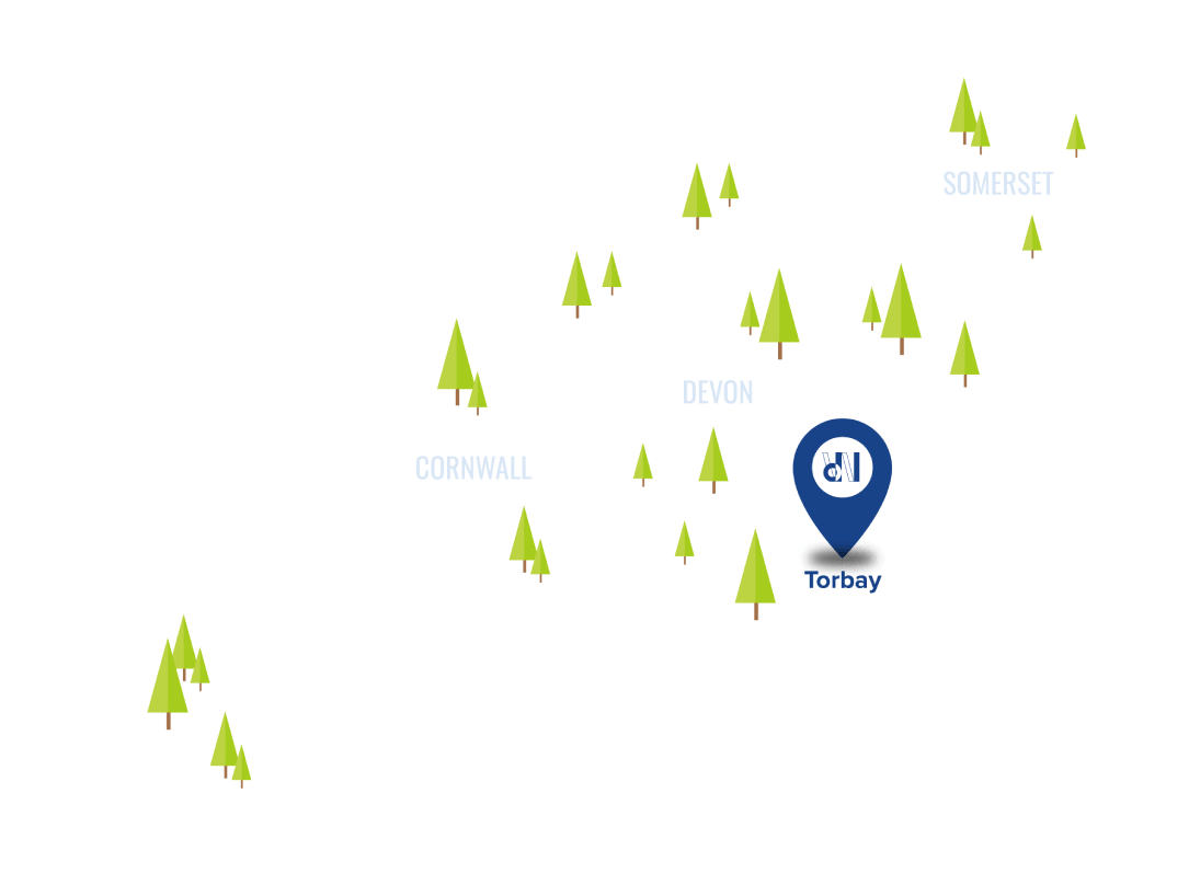 Map Pinpointing Torbay